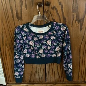 Medium blue floral Mossimo skater skirt and top set